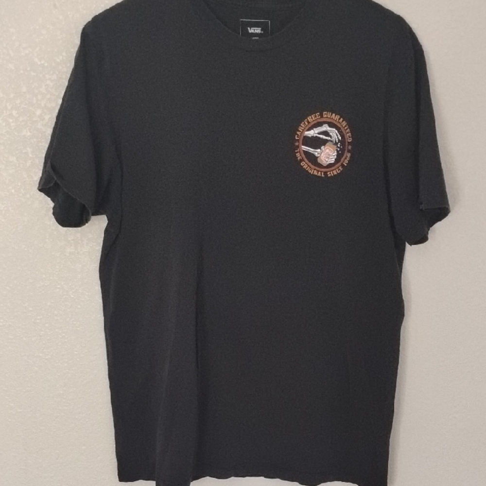 Vans Black Tee with Orange Emblem